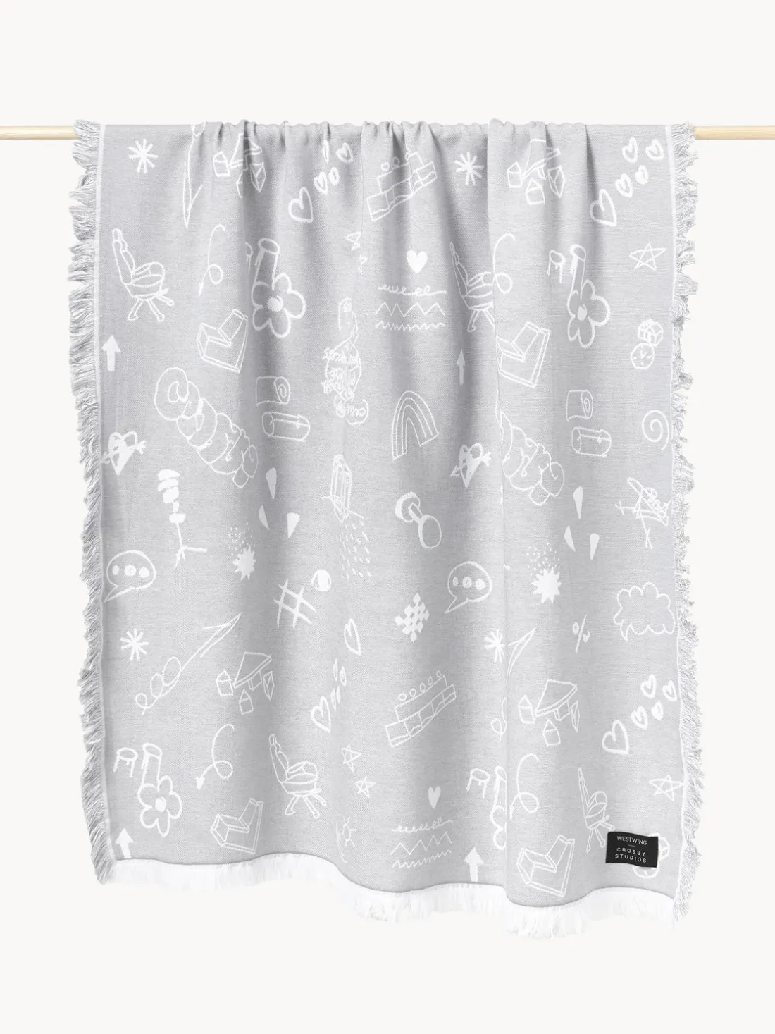 Westwing | Crosby Studios, manta reversible de algodón Jouy