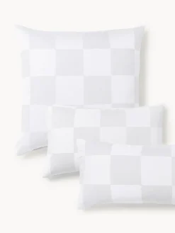 Westwing | Crosby Studios, funda de almohada de algodón a cuadros Damier