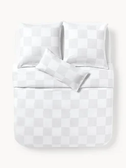 Westwing | Crosby Studios, funda nórdica de algodón a cuadros Damier