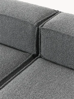 Westwing | Crosby Studios, sofá modular en tejido bouclé con reposabrazos anchos Lennon (3 plazas)