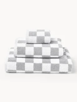 Westwing | Crosby Studios, toalla de algodón Damier, tamaños diferentes