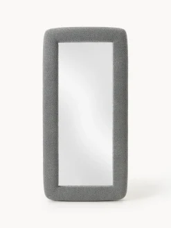 Westwing | Crosby Studios, espejo de pie con marco en tejido bouclé Glace