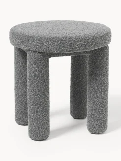 Westwing | Crosby Studios, taburete tapizado en tejido bouclé