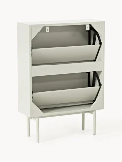 Zapatero de madera con compartimentos plegables Elona